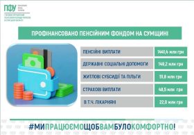 Пенсійний фонд Сумщини профінансував 2 млрд грн виплат: найбільше спрямували на пенсії